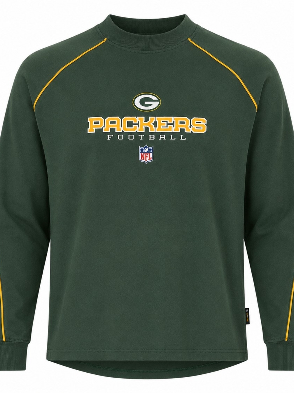 Vintage NFL Green Bay Packers Long Sleeve Mock Neck Shirt Adult Green Size XXL
